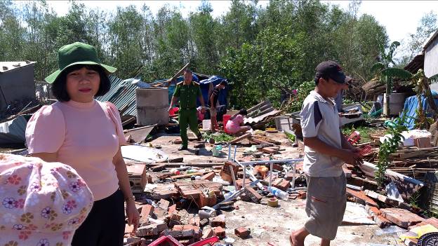 Sơn Tịnh: Kiểm tra mức độ thiệt hại do bão số 9 gây ra trên địa bàn huyện