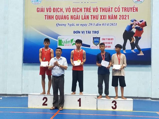 Sơn Tịnh xếp thứ tư toàn đoàn giải vô địch võ thuật cổ truyền tỉnh năm 2021