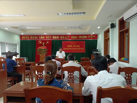 Ban Dân vận Huyện ủy Sơn Tịnh hội nghị trực báo công tác dân vận quý I năm 2021