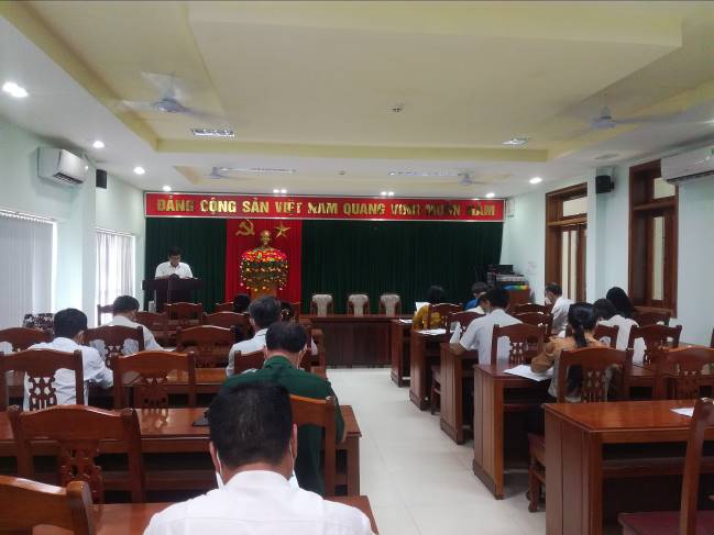 Ủy ban MTTQVN huyện Sơn Tịnh họp bàn công tác tiếp nhận về hỗ trợ phòng chống dịch covid-19