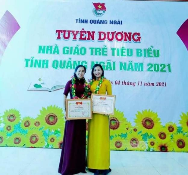 Sơn Tịnh có 2 nhà giáo trẻ tiêu biểu của tỉnh Quảng Ngãi năm 2021