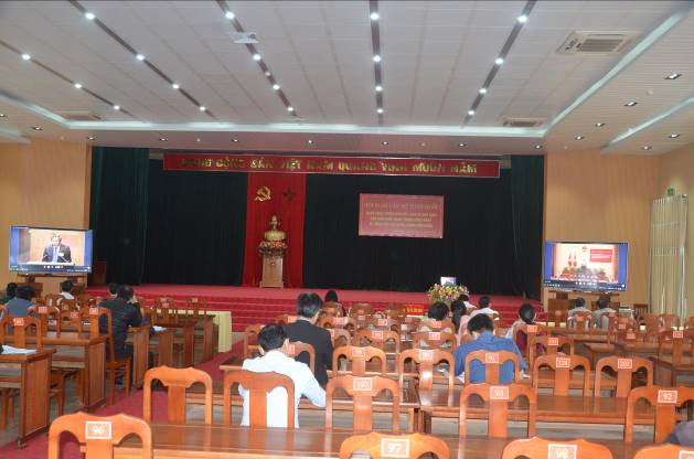 Sơn Tịnh tham dự trực tuyến Hội nghị cán bộ toàn quốc