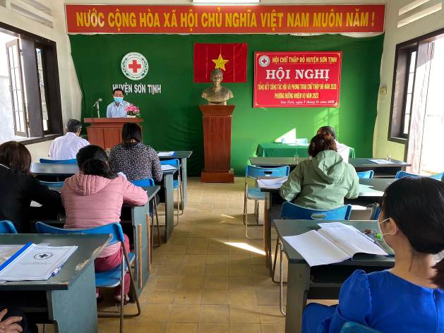Hội Chữ thập đỏ huyện Sơn Tịnh tổng kết công tác hội năm 2021