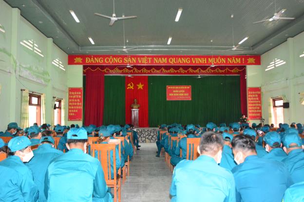 Ban Chỉ huy Quân sự huyện Sơn Tịnh tổ chức lễ huấn luyện dân quân năm 2022