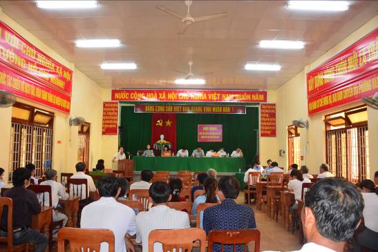 Đại biểu HĐND tỉnh, huyện tiếp xúc cử tri tại xã Tịnh Hà
