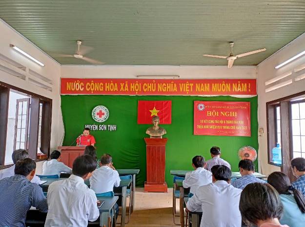 Hội Chữ thập đỏ huyện Sơn Tịnh tổ chức sơ kết công tác hội 6 tháng đầu năm 2022