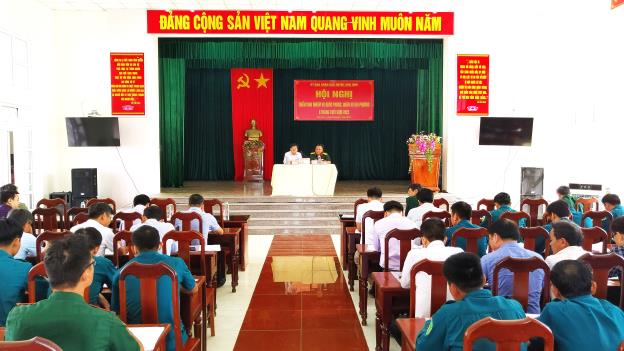 UBND huyện Sơn Tịnh hội nghị triển khai nhiệm vụ quốc phòng, quân sự địa phương 6 tháng cuối năm 2022