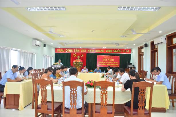 Cụm thi đua số 1 Ủy ban Kiểm tra Tỉnh ủy hội nghị sơ kết công tác thi đua, khen thưởng 6 tháng đầu năm 2022 tại huyện Sơn Tịnh