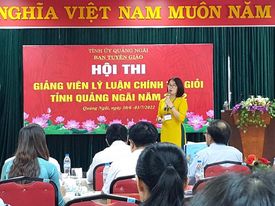 Sơn Tịnh có thí sinh đạt giải nhất Hội thi giảng viên lý luận chính trị giỏi tỉnh Quảng Ngãi năm 2022