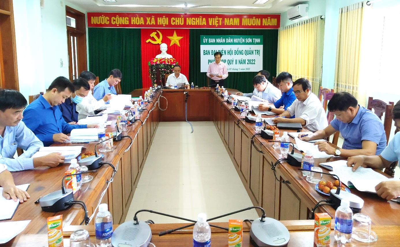 UBND huyện Sơn Tịnh họp Ban đại diện Hội đồng quản trị Ngân hàng Chính sách xã hội huyện quý 2 năm 2022