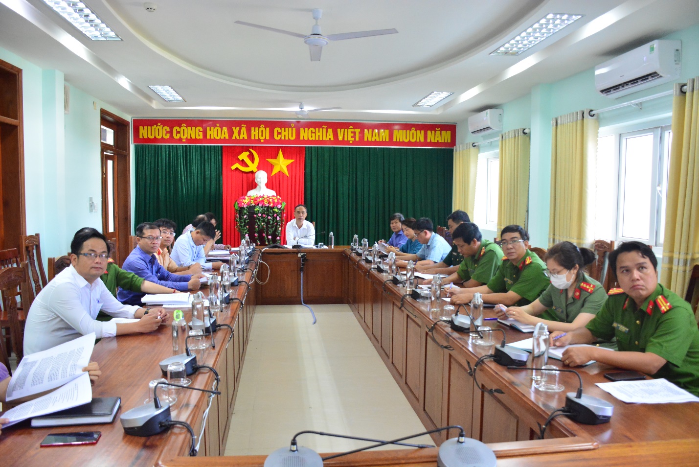 Huyện Sơn Tịnh tham dự Hội nghị trực tuyến toàn quốc về công tác phòng cháy, chữa cháy