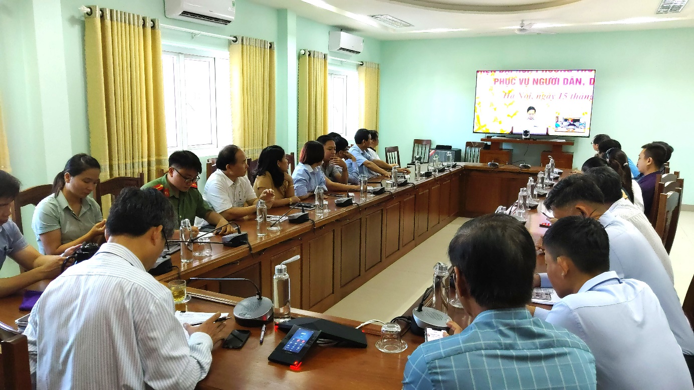 Sơn Tịnh tham dự Hội nghị trực tuyến toàn quốc về cải cách hành chính