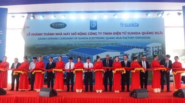 Lễ khánh thành nhà máy mở rộng của Công ty TNHH Điện tử Sumida Quảng Ngãi tại KCN Tịnh Phong
