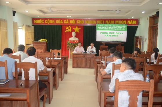 Phiên họp quí I Ban đại diện Hội đồng Quản trị NHCSXH huyện Sơn Tịnh