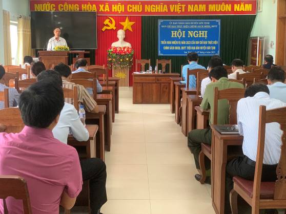 UBND huyện Sơn Tịnh hội nghị triển khai nhiệm vụ chính sách bảo hiểm xã hội, bảo hiểm y tế năm 2023