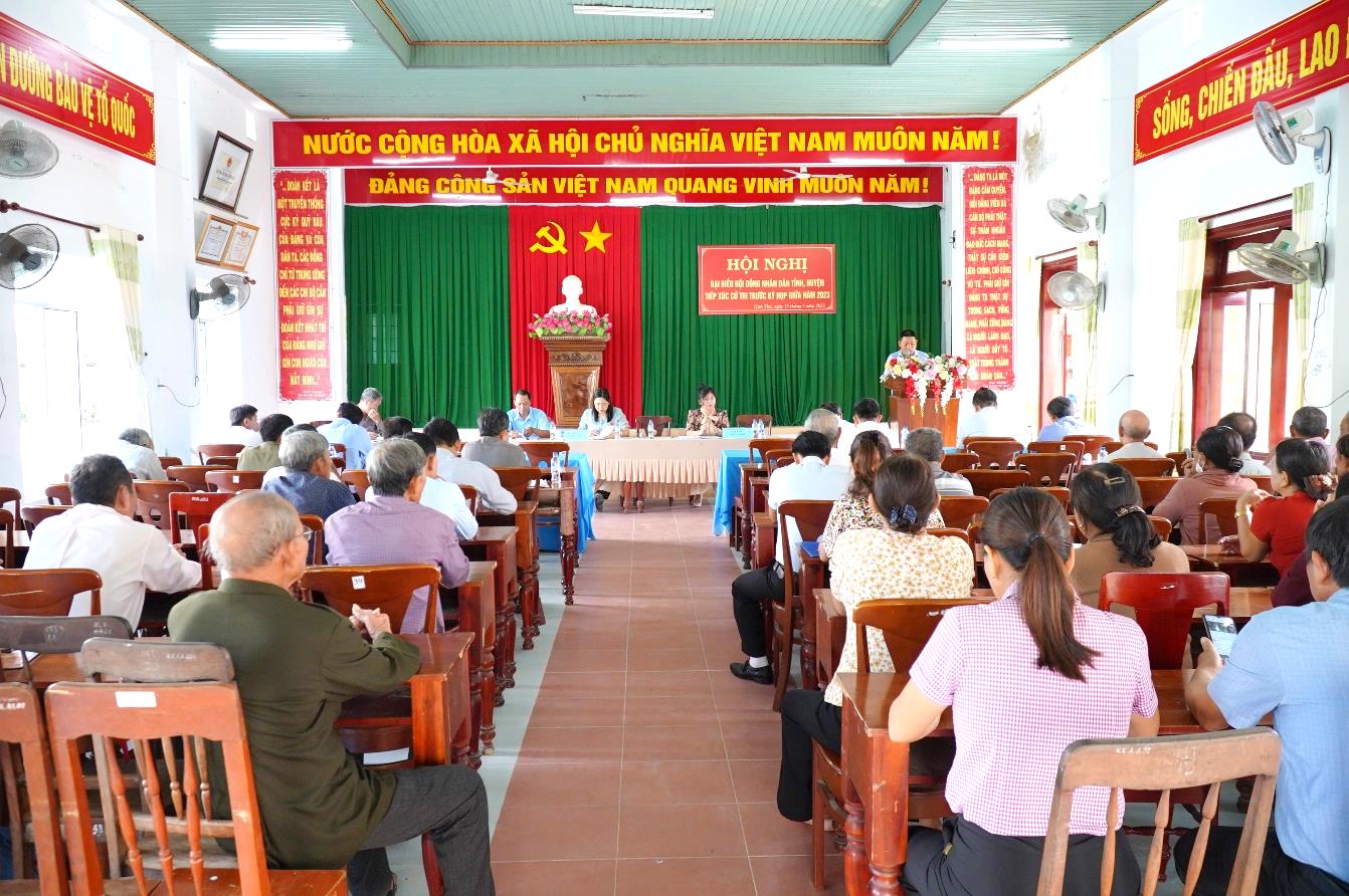 Tổ đại biểu HĐND tỉnh và huyện Sơn Tịnh tiếp xúc cử tri tại xã Tịnh Thọ, huyện Sơn Tịnh