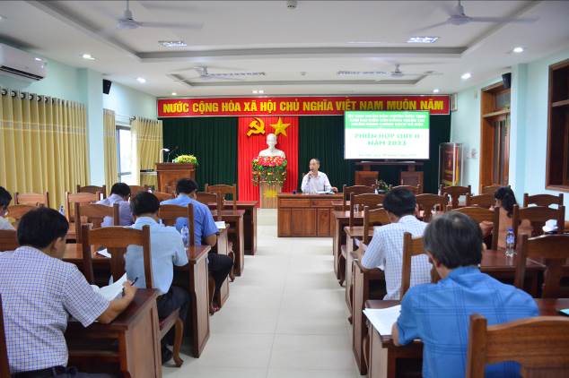 Ban đại diện ngân hàng CSXH huyện Sơn Tịnh hội nghị trực báo quý II/2023
