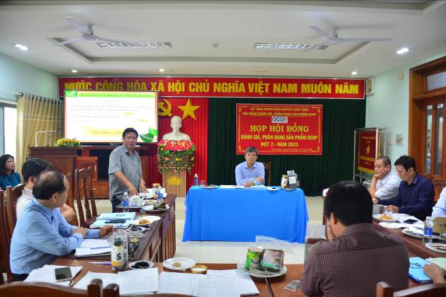UBND huyện Sơn Tịnh họp đánh giá phân hạng sản phẩm OCOP đợt 2 năm 2023
