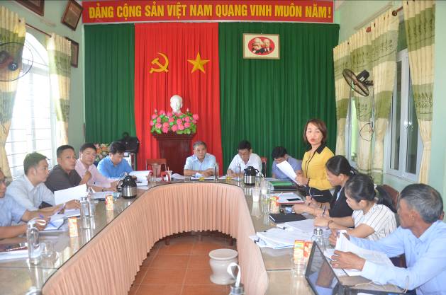 UBND huyện Sơn Tịnh làm việc tại xã Tịnh Thọ về thực hiện Chương trình mục tiêu quốc gia giảm nghèo bền vững