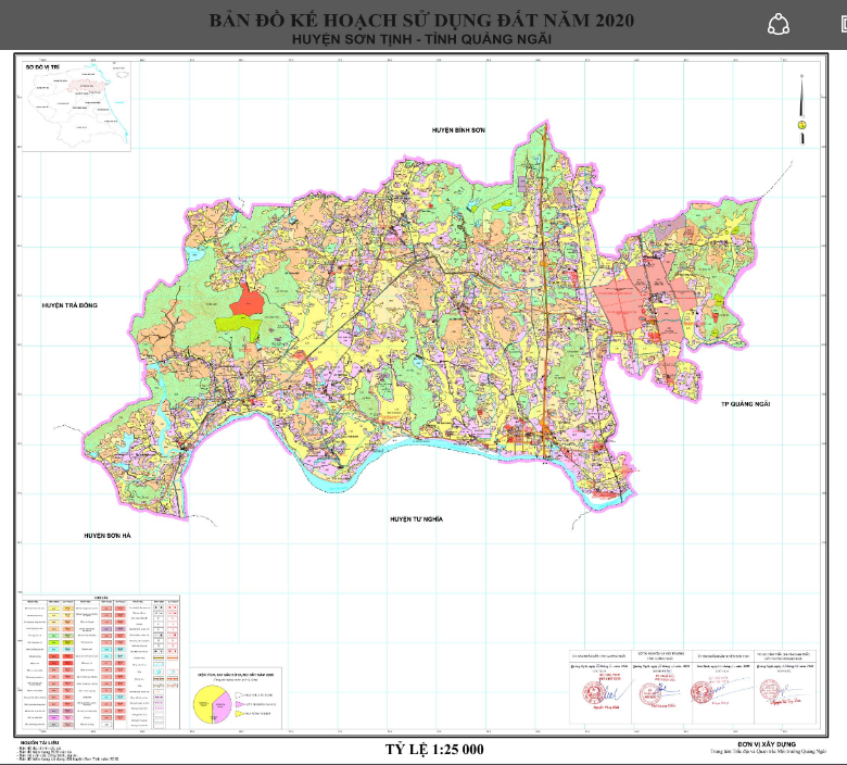 Công bố, công khai Kế hoạch sử dụng đất năm 2020 của huyện Sơn Tịnh