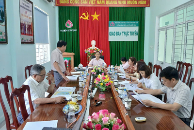Ngân hàng Chính sách xã hội huyện Sơn Tịnh tổ chức họp giao ban với các hội đoàn thể nhận ủy thác cấp huyện