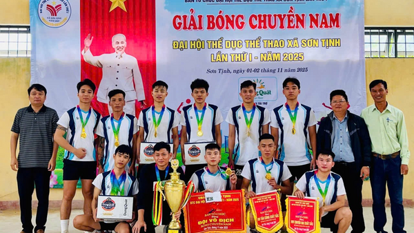 GIẢI CỜ TƯỚNG VÀ GIẢI BÓNG CHUYỀN NAM ĐẠI HỘI TDTT XÃ SƠN TỊNH LẦN THỨ I NĂM 2025 THÀNH CÔNG TỐT ĐẸP