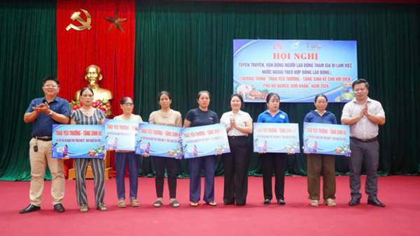 HỘI LHPN XÃ SƠN TỊNH TỔ CHỨC HỘI NGHỊ TUYÊN TRUYỀN, VẬN ĐỘNG NGƯỜI LAO ĐỘNG ĐI LÀM VIỆC Ở NƯỚC NGOÀI VÀ TRAO SINH KẾ CHO PHỤ NỮ KHÓ KHĂN NĂM 2026